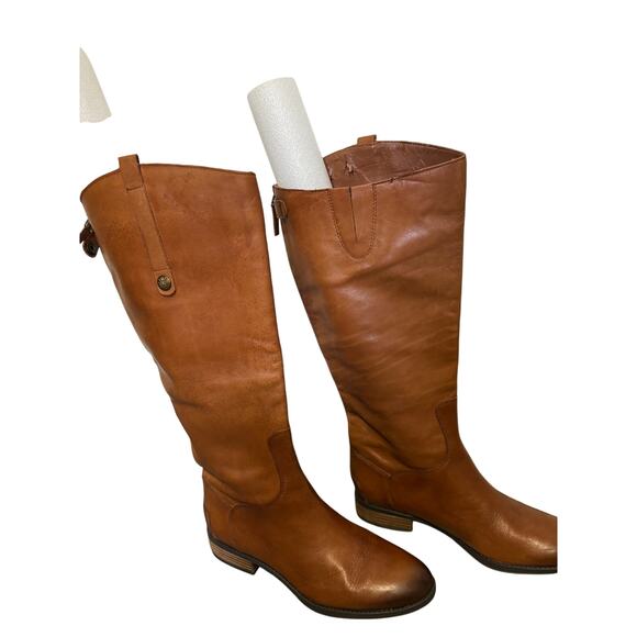 Sam Edelman Penny Tall boots athletic fit equestrian leather brown riding 10m - Picture 3 of 14